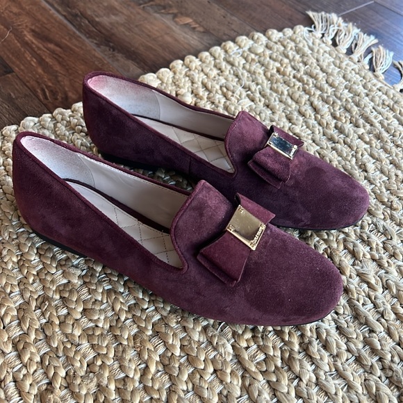 Cole Haan Tali Bow Loafer in Cordovan Suede Size 5.5 - Picture 3 of 11